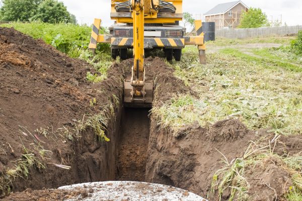 Drainage Trench Installation in New Albany