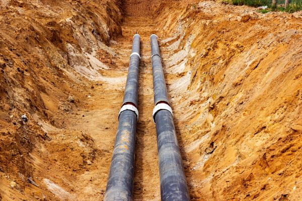 Water Line Trenching in New Albany