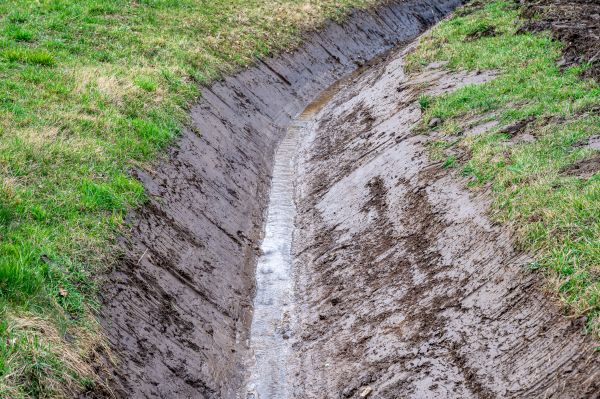 Drainage Ditch Construction in New Albany