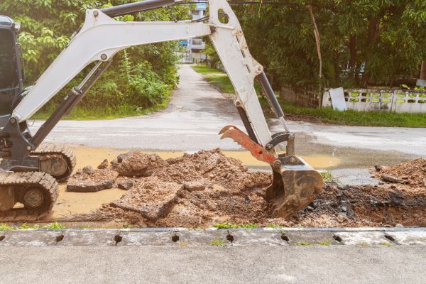 Water Line Excavation in New Albany